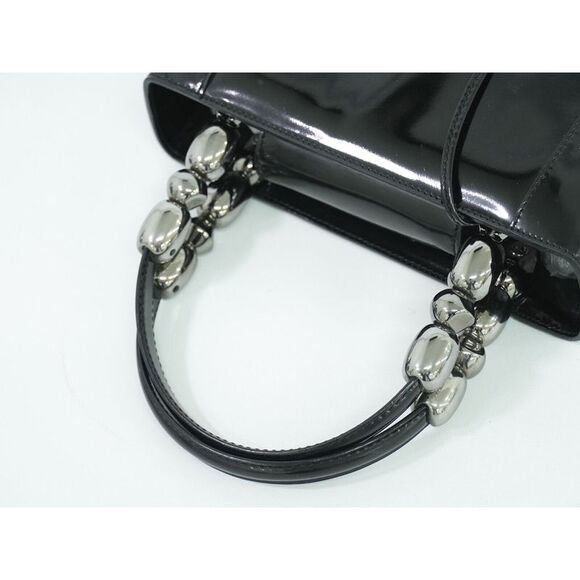 Dior Maris Pearl Black Patent Leather Handbag (Pre-Owned) - Picture 4 of 16